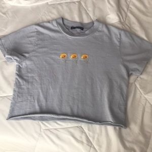 Brandy Melville “Helen Poppy Cropped Tee”